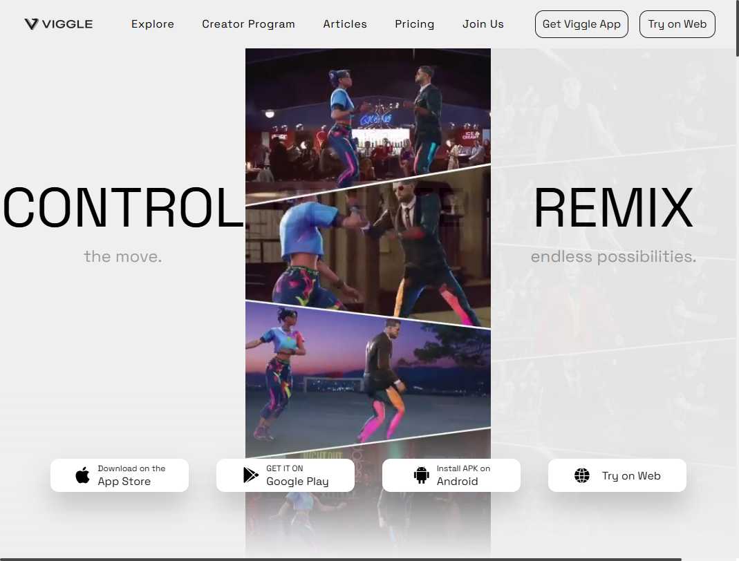 Viggle AI 网站截图