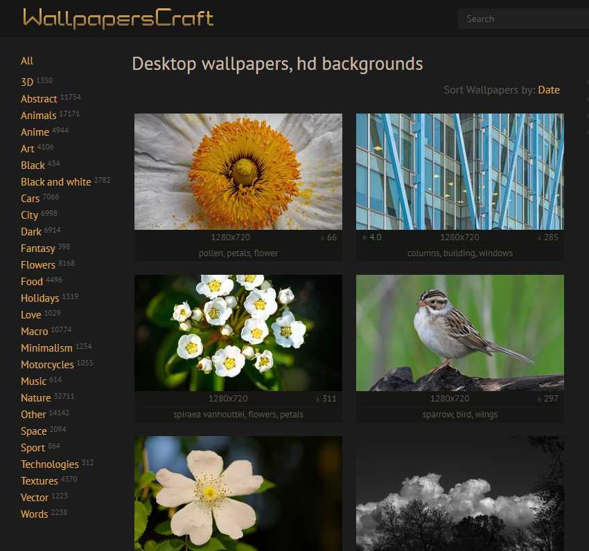 Desktop wallpapers 网站截图