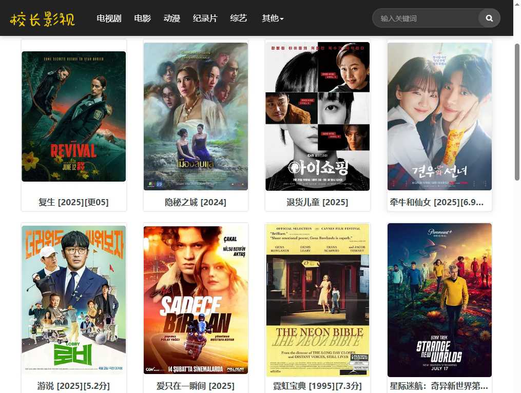校长影视 网站截图
