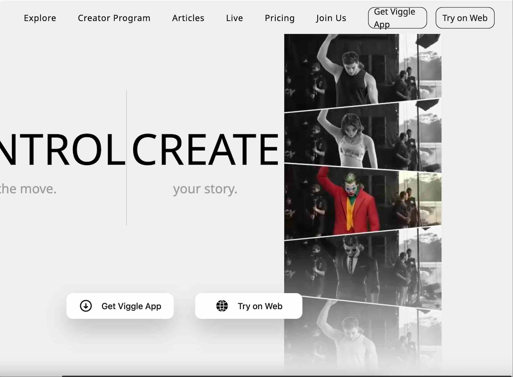 Viggle AI 网站截图