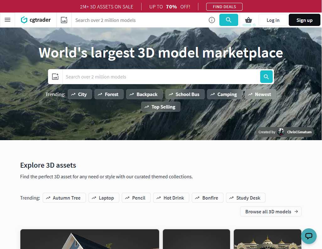 CGTrader 网站截图