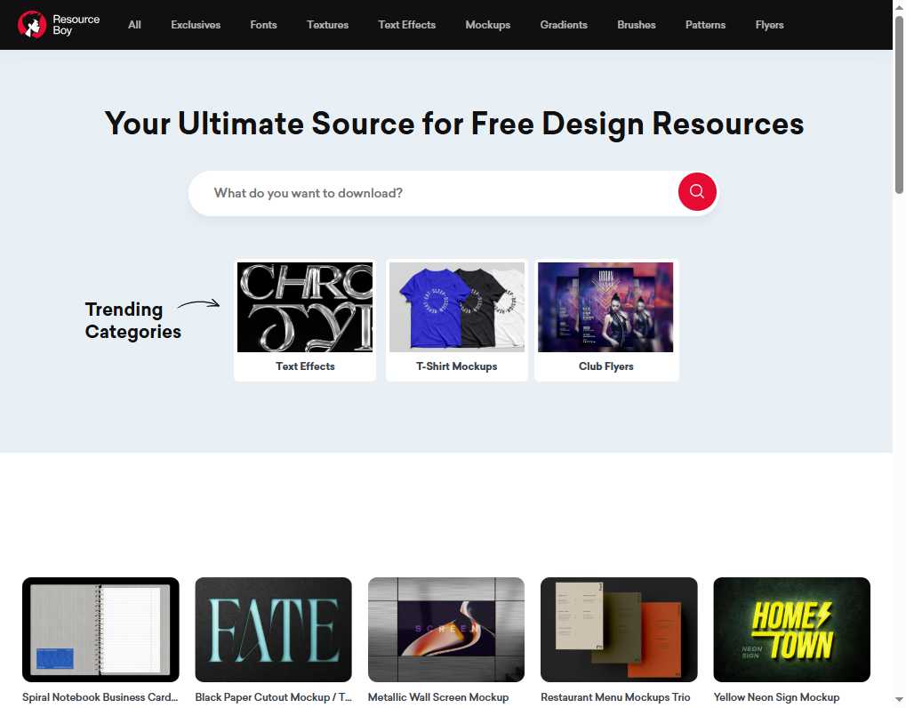 Resource Boy 网站截图