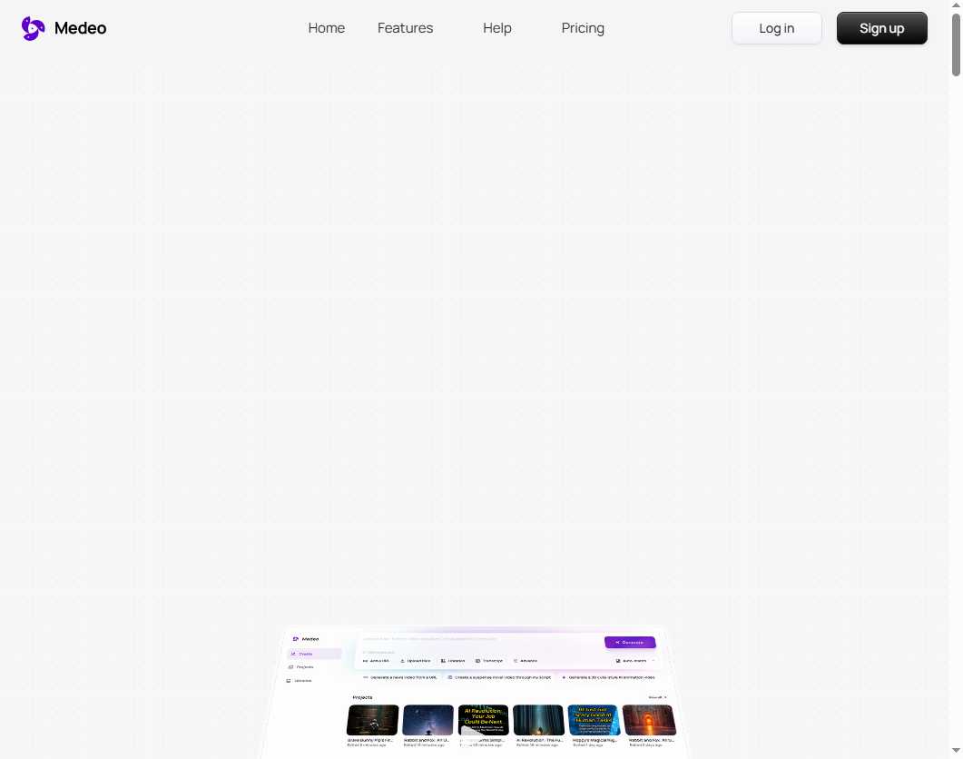 Medeo AI 网站截图