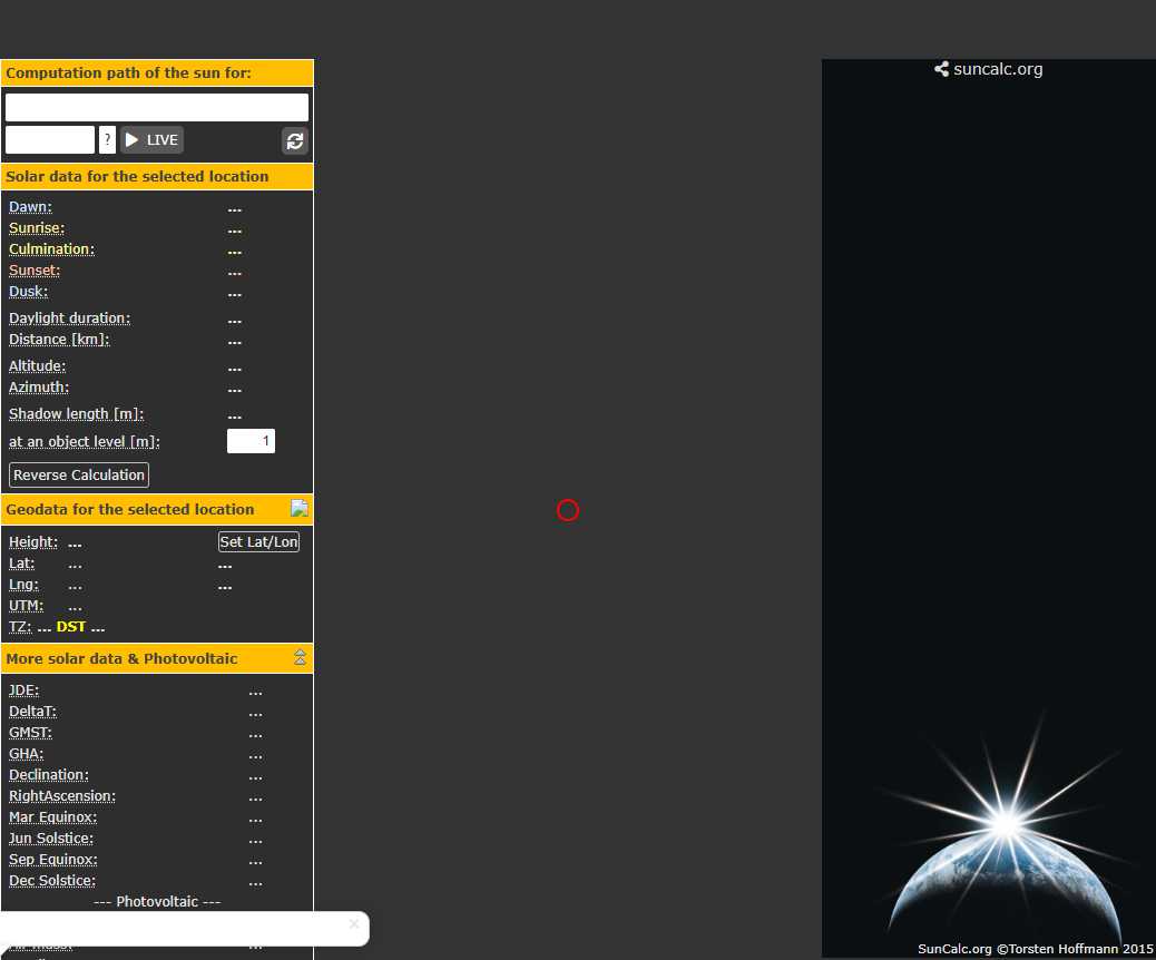 SunCalc 网站截图