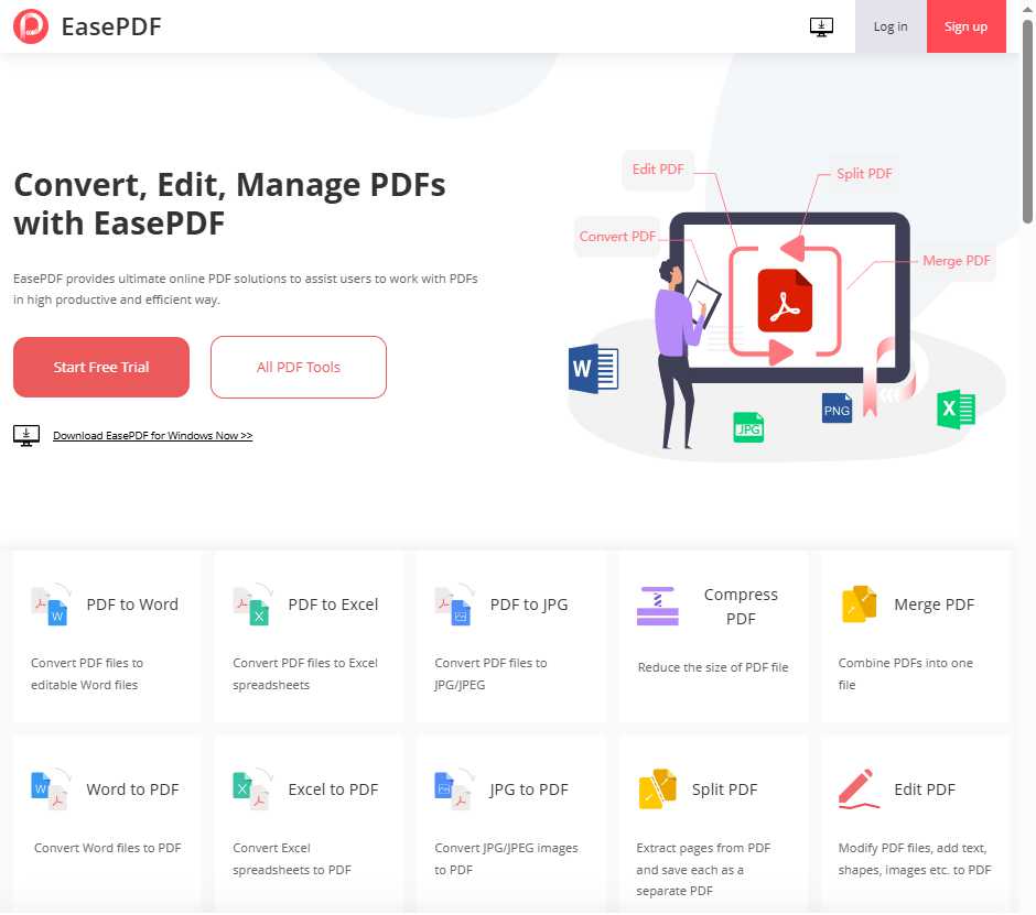 EasePDF 网站截图