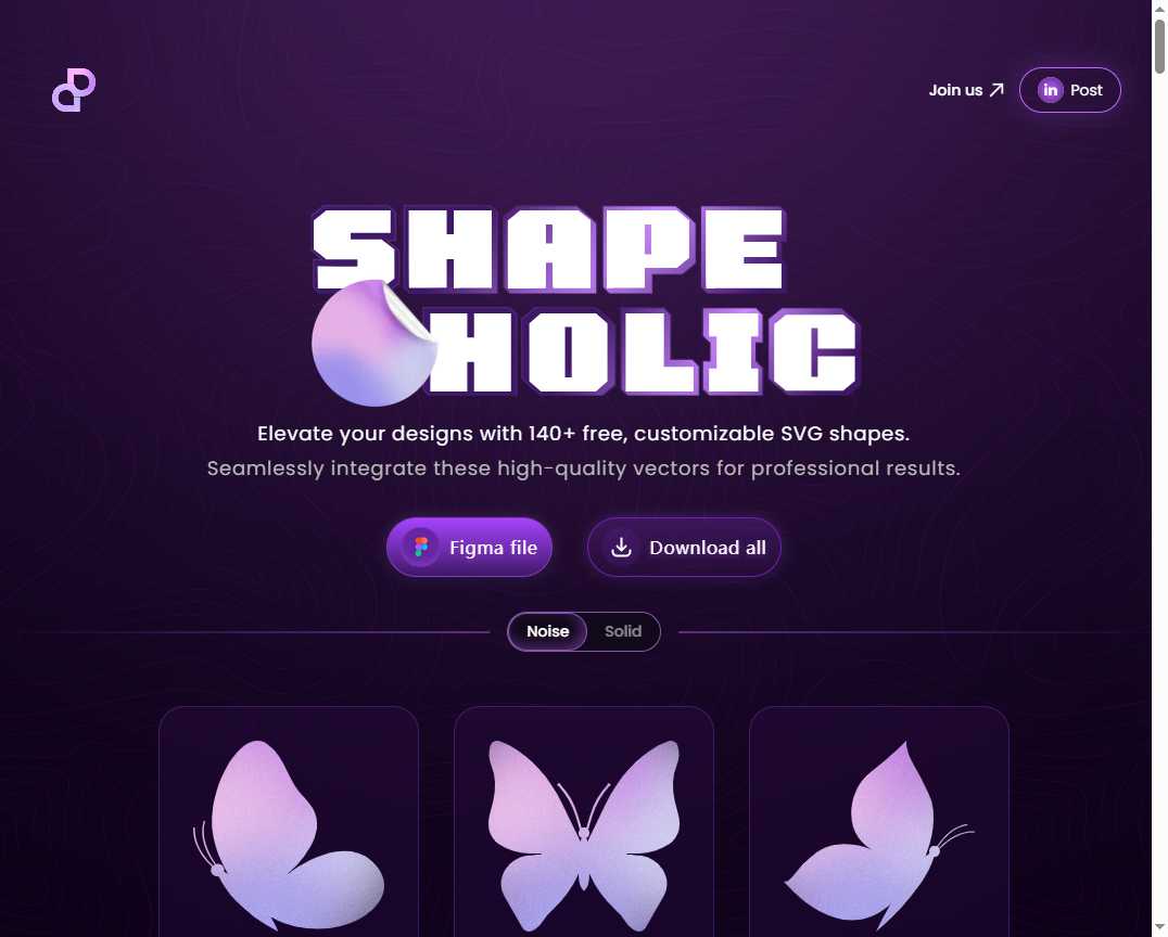 Shape-O-Holic 网站截图