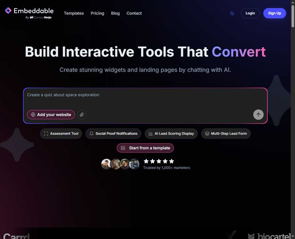 Embeddable 网址截图