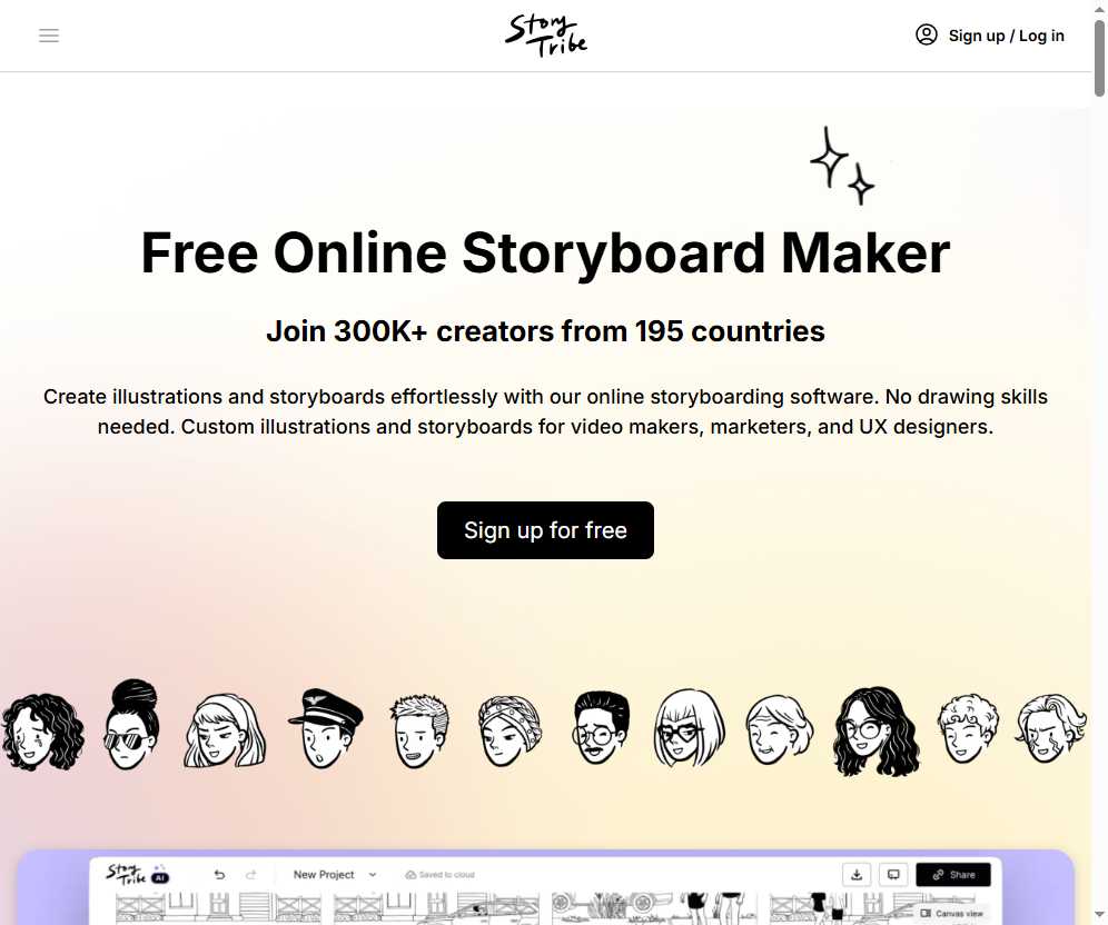 StoryTribe 网站截图