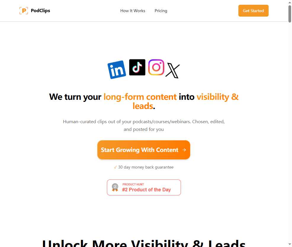 PodClips 网站截图