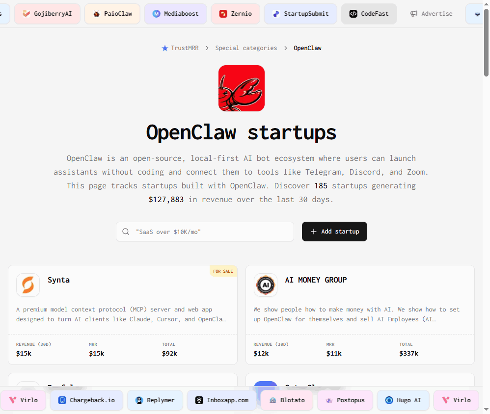 OpenClaw startups